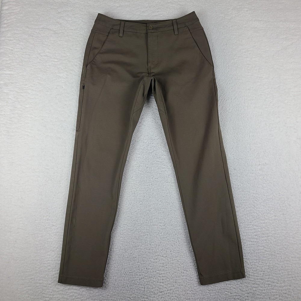 BYLT Pants Mens 31x28 Taupe Brown Premium Basics Everyday Slim Fit Performance *